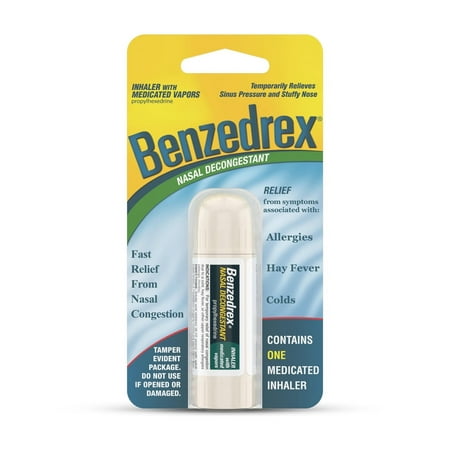 Benzedrex Nasal Decongestant Inhaler with Medicated Vapors (Pack of 6)