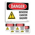 thumbnail image 1 of Benzene Cancer Hazard OSHA Danger Aluminum Sign 18 Inch x 12 Inch - 5 Pack, 1 of 8