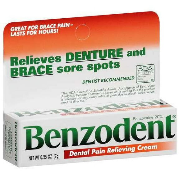 Benzodent Dental Pain Relieving Cream 0.25 oz