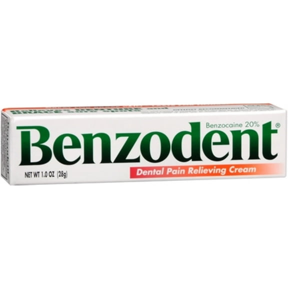 Benzodent Dental Pain Relieving Cream 1 oz (Pack of 4)