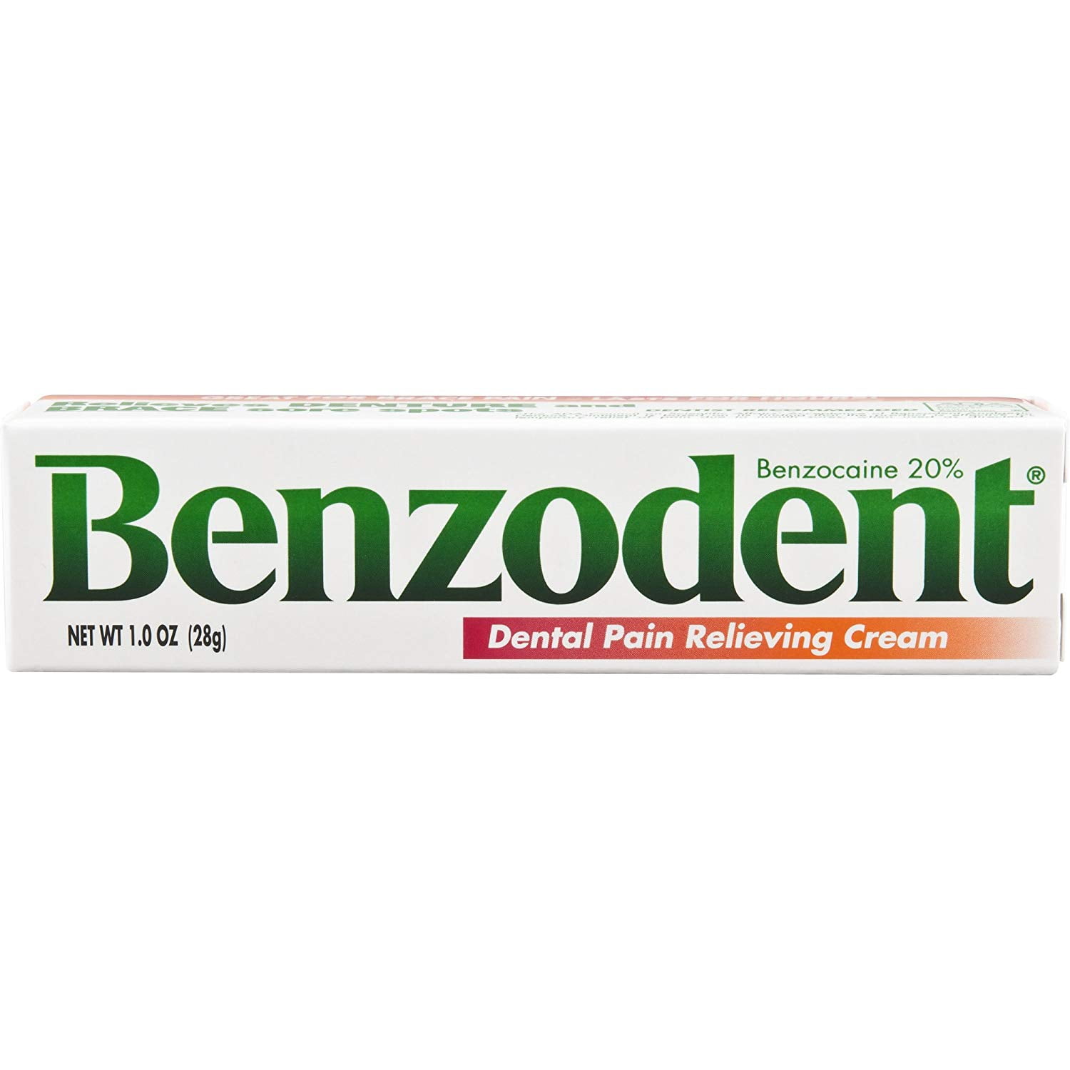 Benzodent Dental Pain Relieving Cream 1oz. 4 pack