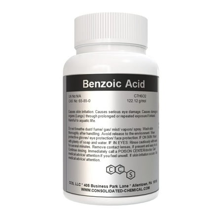 Benzoic Acid Powder | Preservative & Chemical Intermediate - 100 Grams