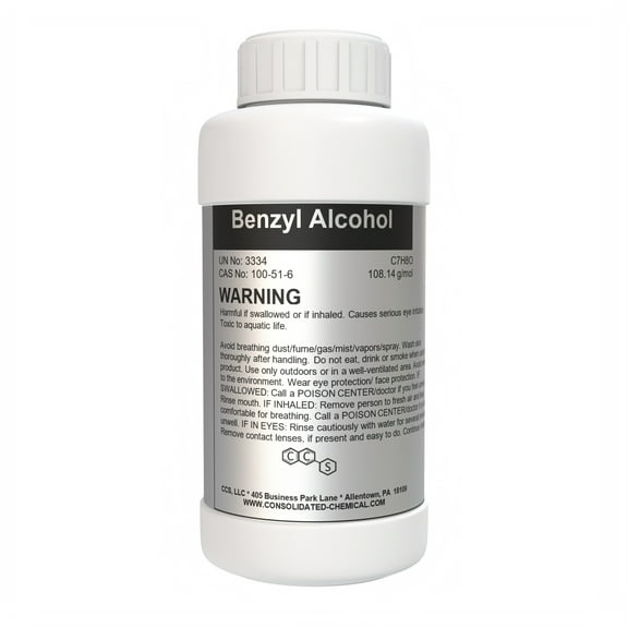 Benzyl Alcohol – Laboratory Grade Multi-Purpose Solvent - 250mL (8 Fl Oz)