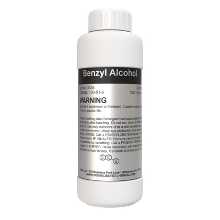 Benzyl Alcohol – Laboratory Grade Multi-Purpose Solvent - 500mL (16 Fl Oz)