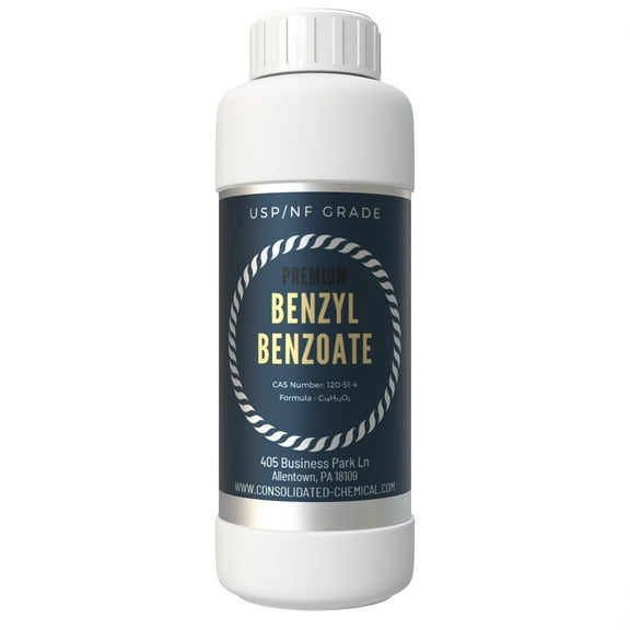 Benzyl Benzoate - Great for Fragrance/Aroma Compounds, Cosmetics, Hair & Scalp Products - Tamper-Evident Sealed - 500mL (16 Fl Oz)