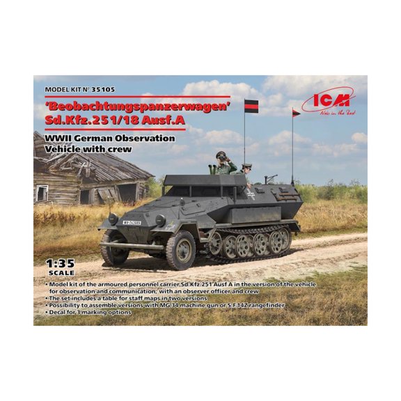 ICM "Beobachtungspanzerwagen" Sd.Kfz.251/18 Ausf.A New