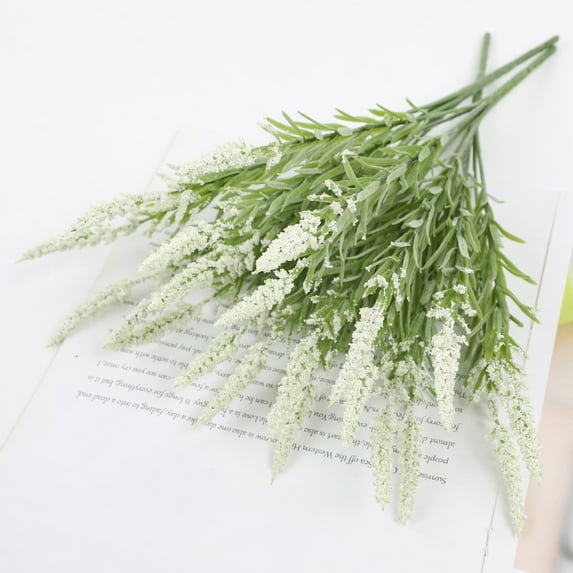 Beollynier 14 Inch Artificial Lavender Stems Silk Flowers with Bendable Wire Stems Realistic Faux Floral Decor for Vase Arrangement Home Party Decor