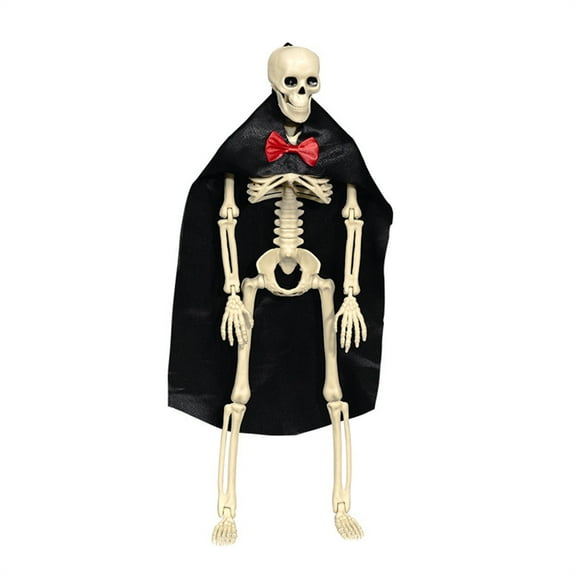 Beollynier 15.7 Inch Creepy Bride Groom Skeleton Set Movable Joints Posable Couple for Party Car Interior Decoration Halloween Display