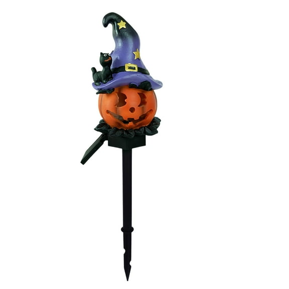 Beollynier 17.7 Inch Solar Powered Halloween Ghost Stake Light Outdoor Garden Decorations Lights Spooky Ground Plug Lamp for Pathway Party