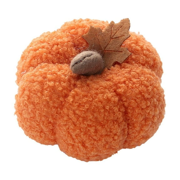 Beollynier 3.7x2.3 Inch Artificial Mini Plush Pumpkins Decorations Tiny Autumn Thanksgiving Decor for Home Farmhouse Harvest Display Decorative Centerpiece