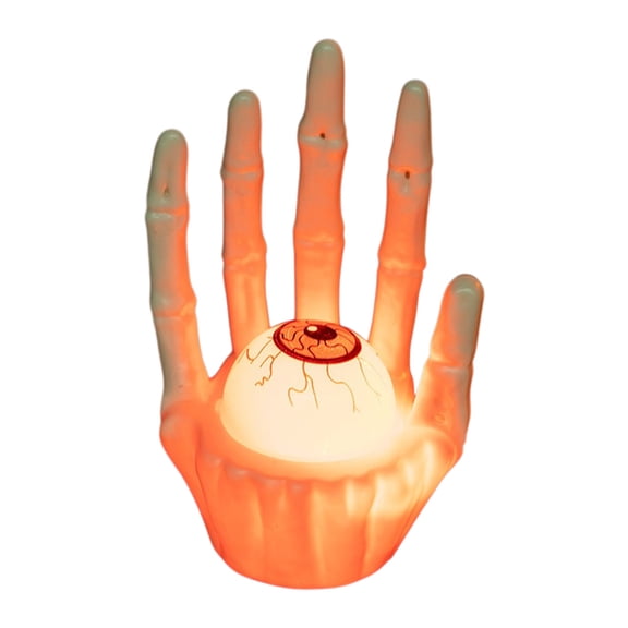 Beollynier 3x4 Inch Halloween Skeleton Hand Night Light Multi Color Changing LED Ghost Hand Eye Terrifying Light Battery Operated Decor Gift