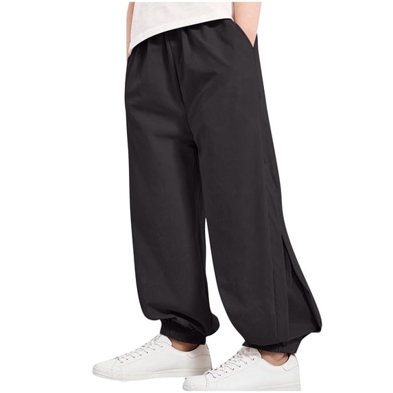 Beollynier Boys Girls Solid Color Breathable Mesh Lightweight Anti-Mosquito Pants - Summer Long Trousers with Pockets and Reflective Strips for 2-15 Years - Ideal for Everyday Wear