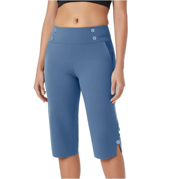 Beollynier Capri Pants for Women Workout Pants with Drawstring Elastic Waist Comfortable Lounge Yoga Sweatpants for Casual Wear