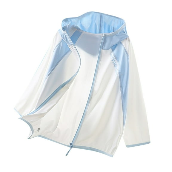 Beollynier Girls Summer Hooded Zip-Up Sun Protection Jacket for Ages 3-16 - Lightweight Ice Feel Tie-Dye Quick-Dry Pullover - Perfect for Outdoor Wear