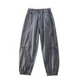thumbnail image 1 of Beollynier Summer Boys Solid Color Loose Fit Mosquito Resistant Quick-Dry Long Pants for 4-14 - Elastic Waist Sports Cargo Pants Casual Wear - Great for Outdoor Activities, 1 of 7