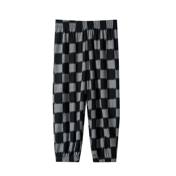 Beollynier Summer Lightweight Checkered Pocket Anti-Mosquito Pants for Kids 3-14 Y - Unisex Casual Long Trousers in Solid Colors and Prints - Perfect for Boys and Girls Outdoor Activities