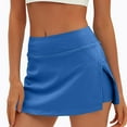 thumbnail image 1 of Beollynier Women Side Slit Elastic Tennis Golf Skirt with Lined Shorts Athletic High Waist Yoga Skort with Pocket Workout Skirt for Running, 1 of 8