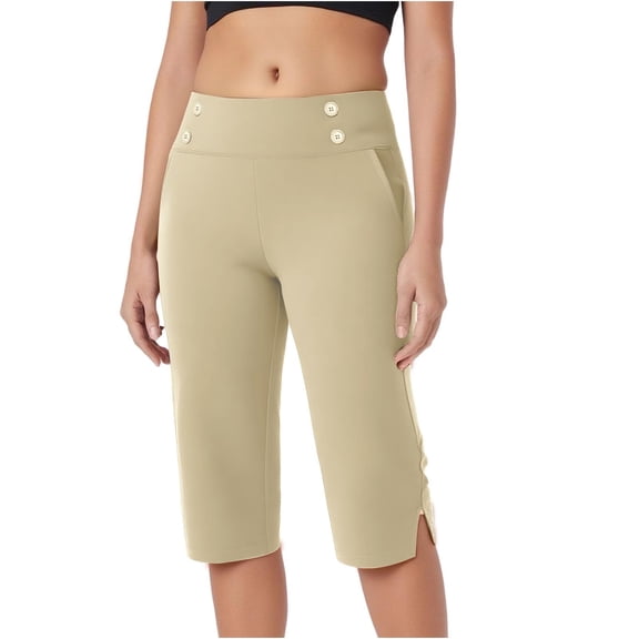 Beollynier Women's Capri Stretchy Yoga Pants Loose Soft Drawstring Workout Sweatpants Causal Lounge Pants with Pockets 3XL to 5XL