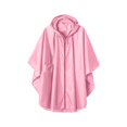 thumbnail image 1 of Beollynier Women's Solid Color Hooded Poncho Raincoat with pocket Waterproof Lightweight Zipper Hooded Raincoat Quarter Sleeve for Outdoor Wear, 1 of 5
