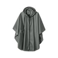 thumbnail image 1 of Beollynier Women's Solid Color Hooded Poncho Raincoat with pocket Waterproof Lightweight Zipper Hooded Raincoat Quarter Sleeve for Outdoor Wear, 1 of 5
