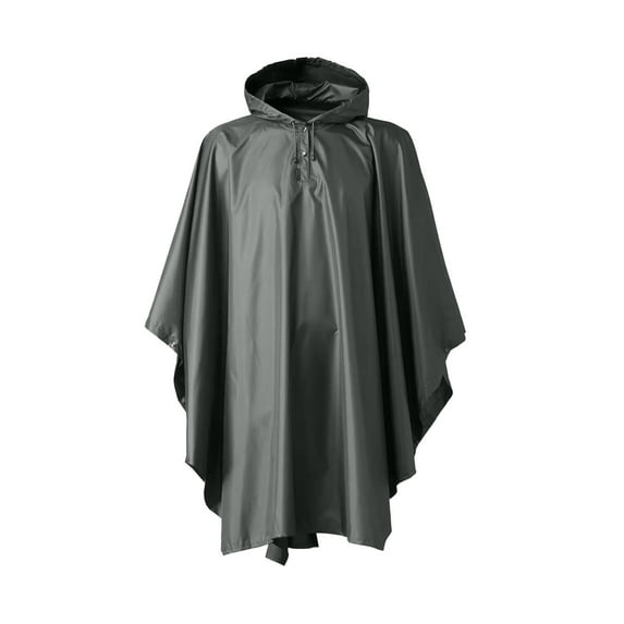 Beollynier Women's Solid Color Hooded Poncho Raincoat with pocket Waterproof Lightweight Zipper Hooded Raincoat Quarter Sleeve for Outdoor Wear