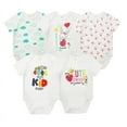 thumbnail image 1 of Beonon Baby Short Sleeve Bodysuit - kids Bodysuits 100% Organic Cotton toddler Onesies 5-Pack, 3 Months-6 Months, 1 of 15