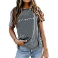 thumbnail image 1 of Beopjesk Women Mama Letter Printed T-Shirt Mama Graphic Tee, 1 of 3
