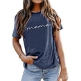 thumbnail image 1 of Beopjesk Women Mama Letter Printed T-Shirt Mama Graphic Tee, 1 of 3