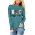thumbnail image 1 of Beopjesk Womens Casual Happy Easter Shirts Heart Graphic Tees Lucky Shamrock Shirts, 1 of 1