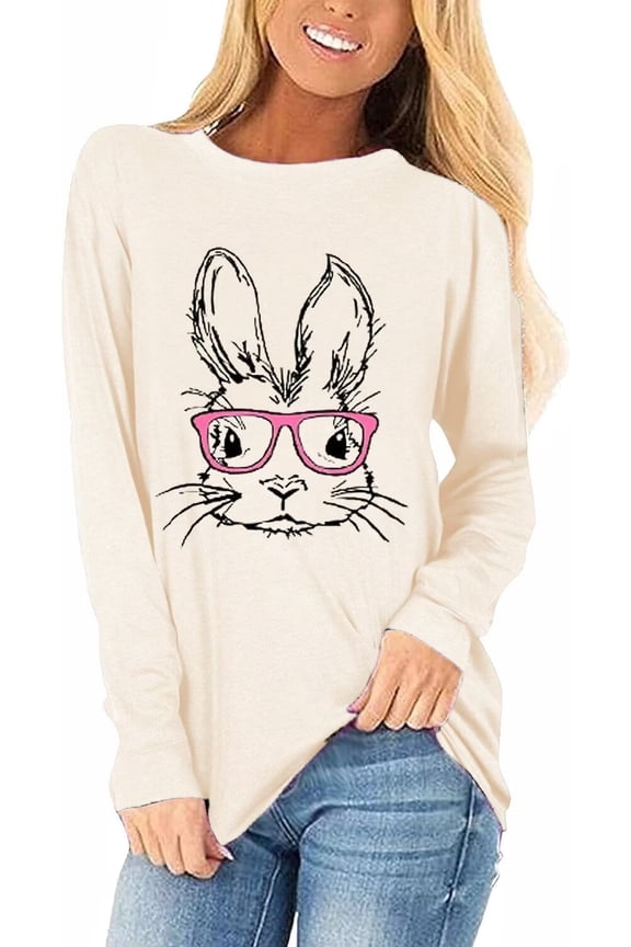 Womens Casual Happy Easter Shirts Heart Graphic Tees Lucky Shamrock Shirts