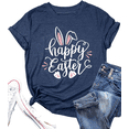 thumbnail image 1 of Beopjesk Womens Casual Happy Easter Shirts Rabbit Graphic Tees Spring Tee Shirts, 1 of 1