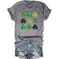 thumbnail image 1 of Beopjesk Womens Casual St Patrick's Day Shirts Heart Graphic Tees Lucky Shamrock Shirts, 1 of 1