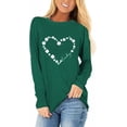 thumbnail image 1 of Beopjesk Womens Casual St Patrick's Day Shirts Heart Graphic Tees Lucky Shamrock Shirts, 1 of 1