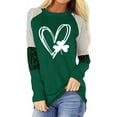 thumbnail image 1 of Beopjesk Womens Casual St Patrick's Day Shirts Heart Graphic Tees Lucky Shamrock Shirts, 1 of 1