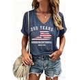 Beopjesk Womens Short Sleeve Crew Neck T Shirts American Flag Shirts ...