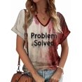 thumbnail image 1 of Beopjesk Womens Short Sleeve V Neck Halloween Shirts Thanksgiving Fall Graphic Tees, 1 of 1