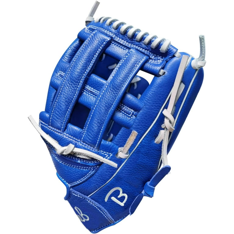 Beoub Baseball Softball Glove Full Grain Leather Youth Adults Mens Women 11.5 Inch Right Handed Throw H Web Infield Fielding Mitts Junior Youth