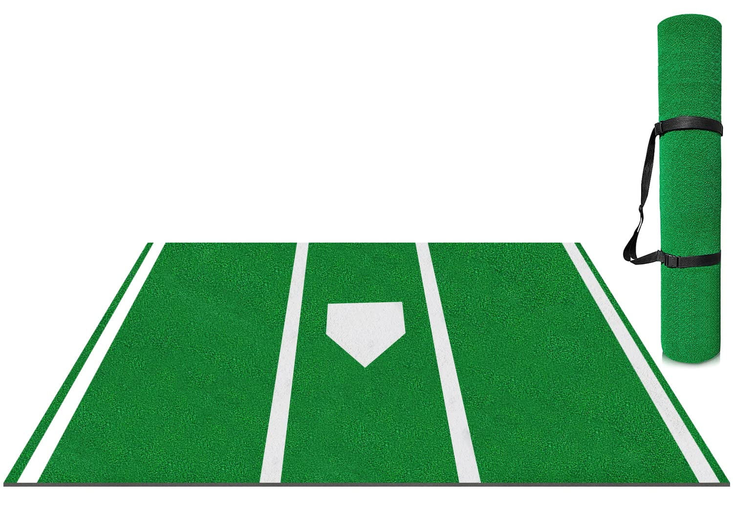 Beoub Heavy Duty Batting Mat Portable Baseball Softball Inlaid Home