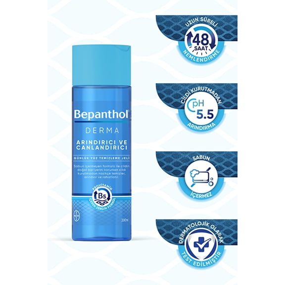 Bepanthol Derma Purifying & Revitalizing Daily Facial Cleansing Gel 200 ml