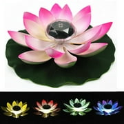 Beppter 1X Solar Lotus Lamp,Led Light,Solar Powered Led Flower Light Floating Pond Garden Pool Lamp