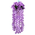 thumbnail image 1 of Beppter Artificial Flowers,2Pc Decorative Flowers,Hanging Flowers Artificial Violet Flower Wall Wisteria Basket Hanging Garland, 1 of 1