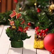 Beppter Christmas Decoration Flowers Bouquet Mini Christmas Tree Table Decorations Trees Tabletop Centerpiece Berries Branches for Office Desk Shelf Mantle Kitchen Counter Home Holiday Winter Party