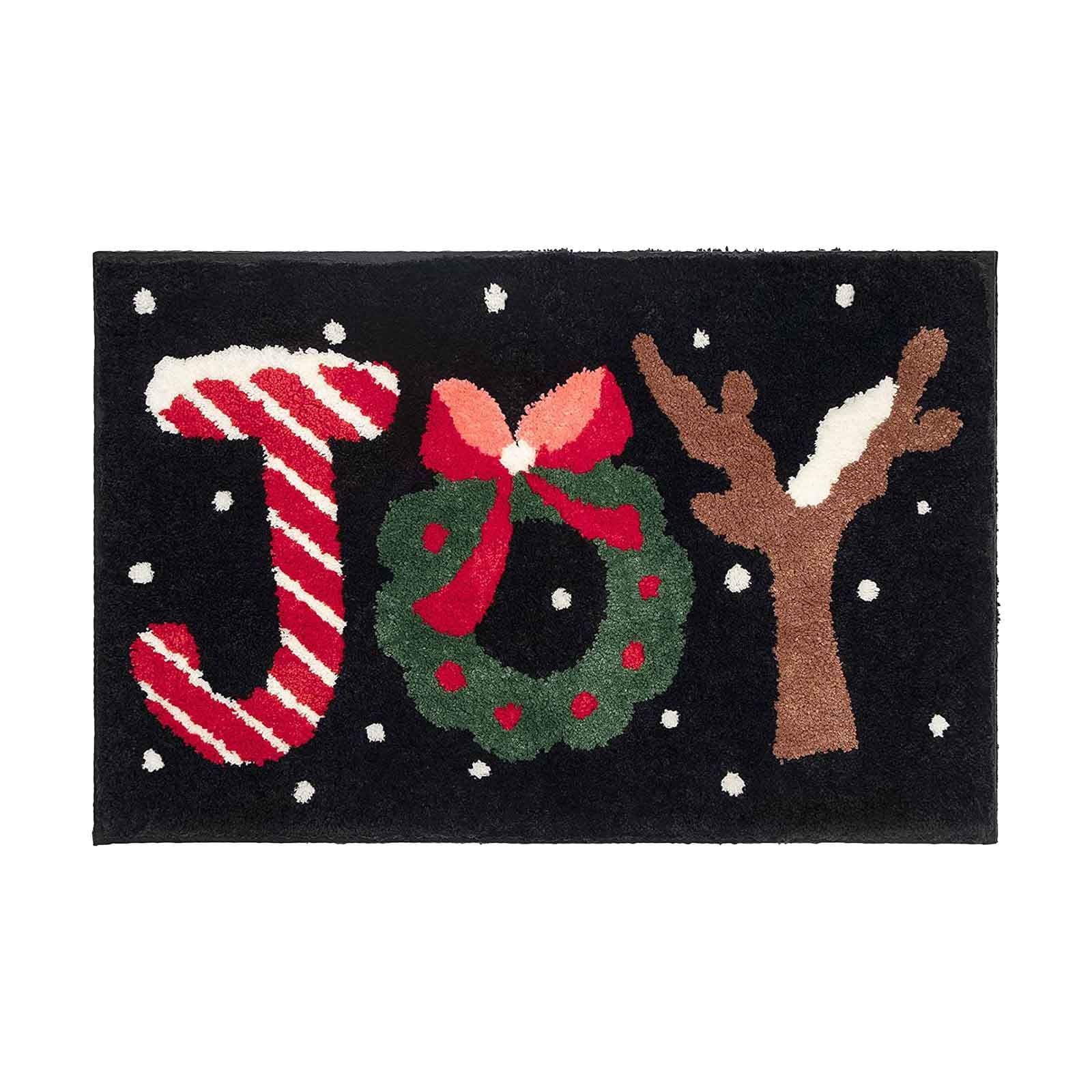 Beppter Door Mat Merry Christmas Doormat Christmas Tree Santa Snowflake