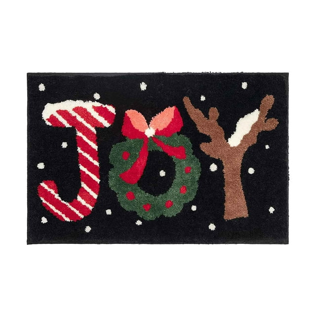 Beppter Door Mat Merry Christmas Doormat Christmas Tree Santa Snowflake