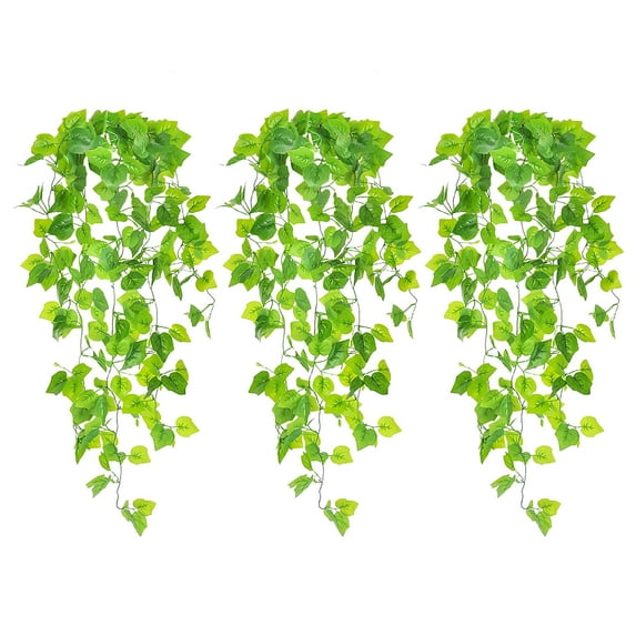 Beppter Hangs,3Pcs Glued Grape Wall Hanging,3Pcs Glued Grape Wall Hanging Is About 100Cm for Indoor and Outdoor Decoration of Wall Room (without Basket)