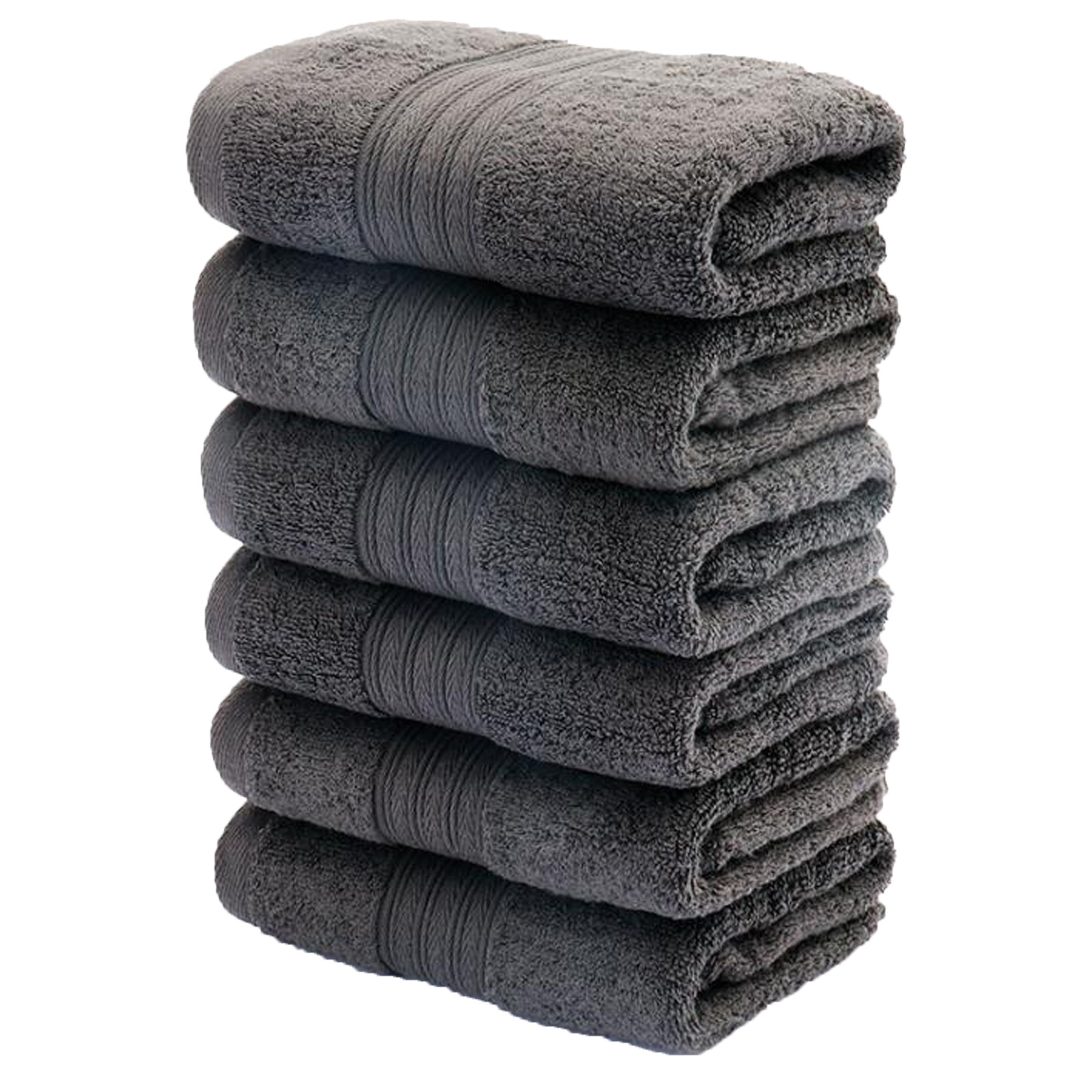 Beppter Home & Garden Bath Towel and Soft Absorbent 6PC Towels Cotton Towels Soft Thick Hand and Absorbent Bathroom Products - image 1 of 4