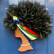 Beppter Pendent Ornament Home Decor Clearance DIY Head Wooden Silhouette Wreath Template for Silhouette Crafts Black Person