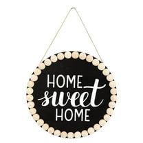 Beppter Pendent Ornament Welcome Sign Home Sweet Home Sign for Front Door Decor Farmhouse Porch Wall Decoration with Round Hanging Decoration for Home Outdoor Indoor Living Room