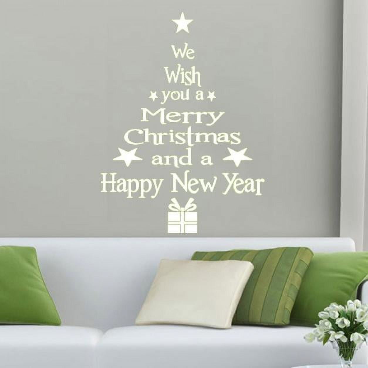 Beppter Wall Stickers Decals Christmas Decor Home Wall Art Room Tree Letters Decal Mural Decor