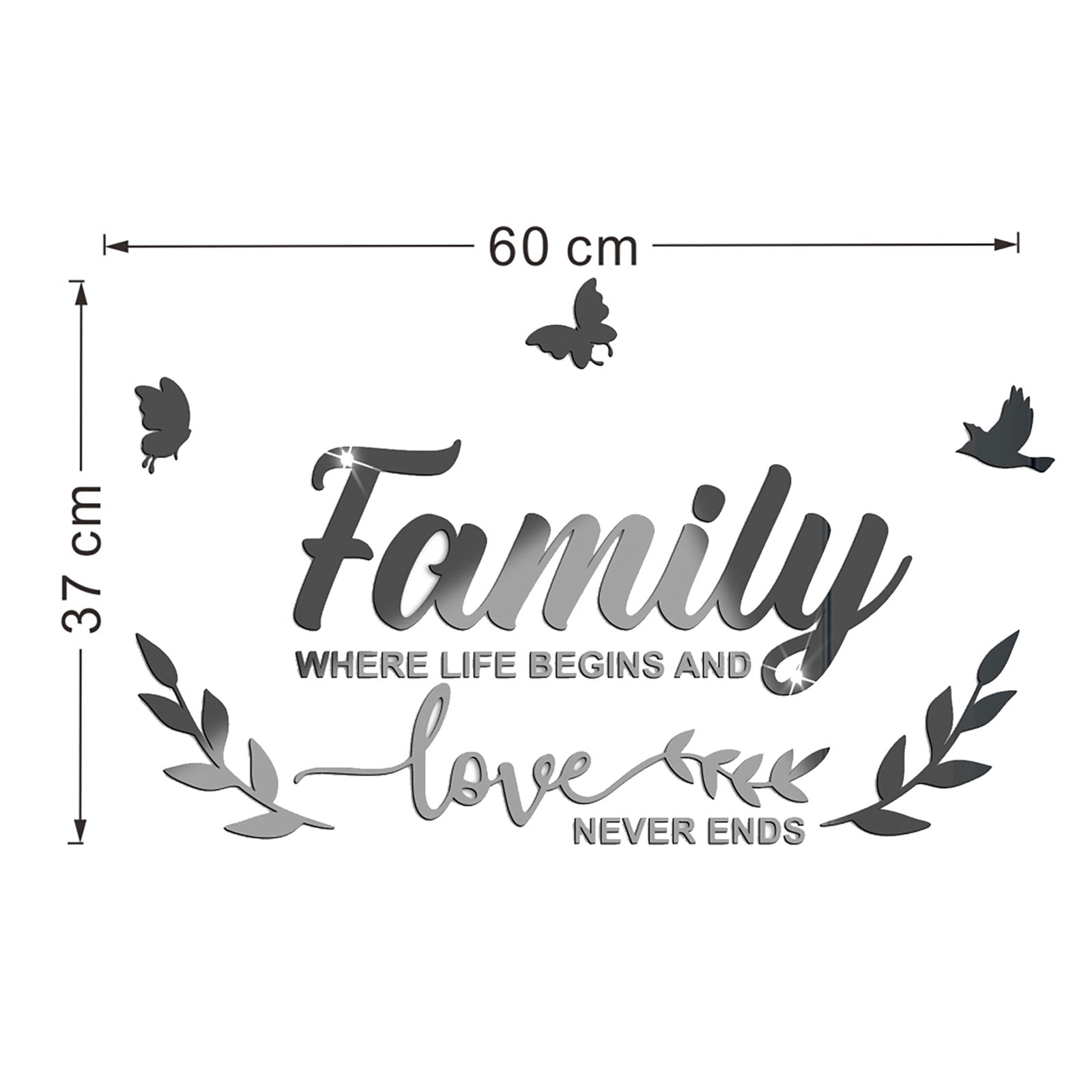 Beppter Wall Stickers Motivational Words Decals Wall Mirror Decals